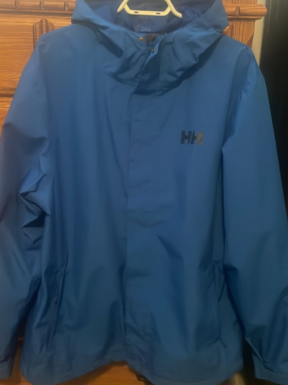 Helly Hansen Men’s  Blue Hooded Rain Jacket